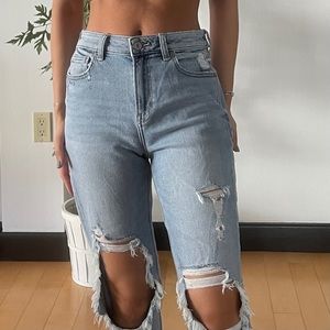 NEW AmericanEagle distressed jeans high ripped
